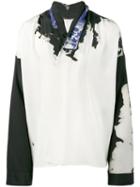 Haider Ackermann - Bleach Print Kimono Shirt - Men - Silk - S, White, Silk