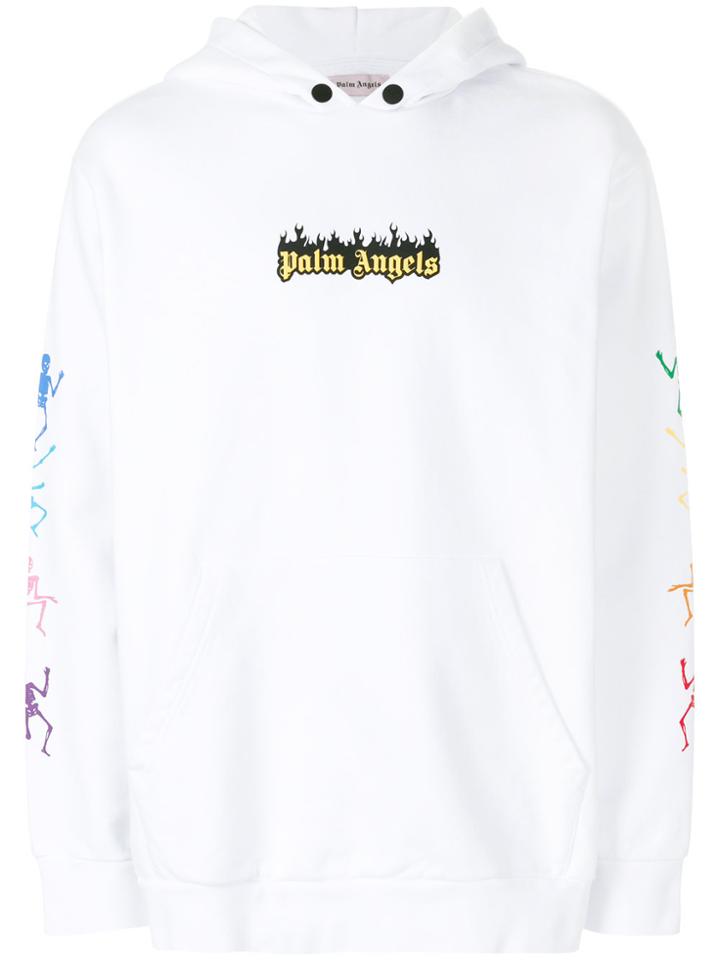Palm Angels Dance Of Death Hoodie - White