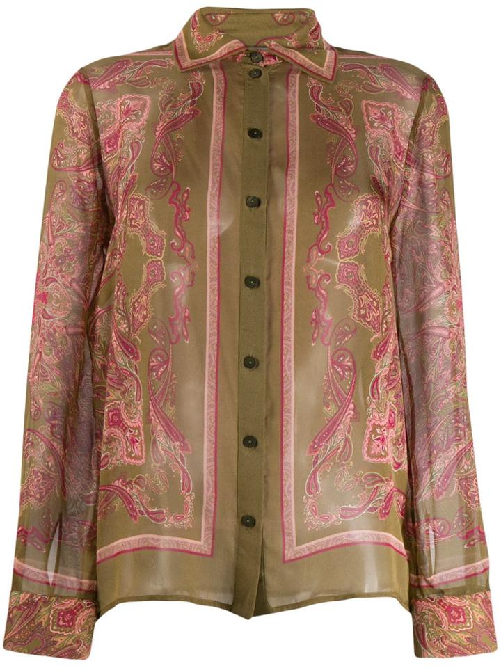 Alberta Ferretti Paisley-print Shirt - Green