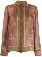 Alberta Ferretti Paisley-print Shirt - Green
