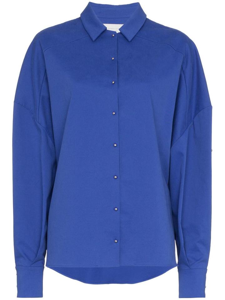 Esteban Cortazar Oversized Boxy Fit Shirt - Blue