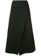 Rosetta Getty Wrapped Front Skirt - Black