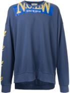 Maison Mihara Yasuhiro Printed Sweatshirt, Men's, Size: 44, Blue, Cotton