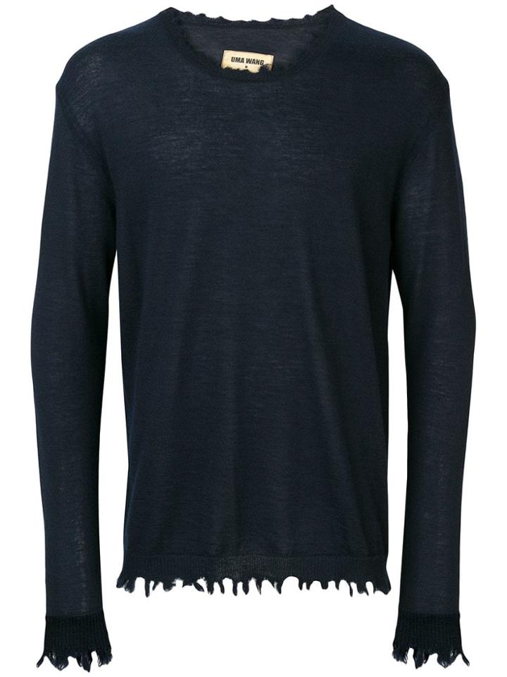 Uma Wang Distressed Jumper - Blue