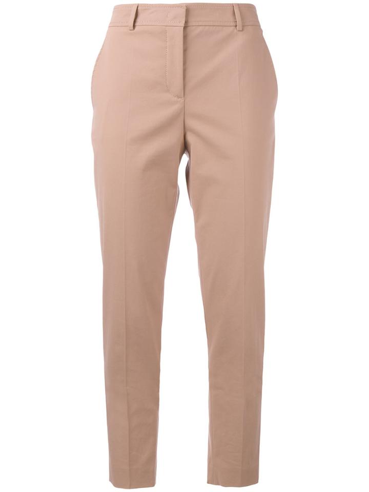 M Missoni High Waisted Trousers, Women's, Size: 42, Pink/purple, Cotton/elastolefin