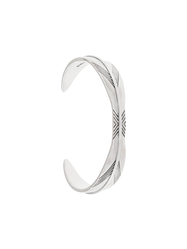 Philippe Audibert Etched Detail Bangle - Metallic