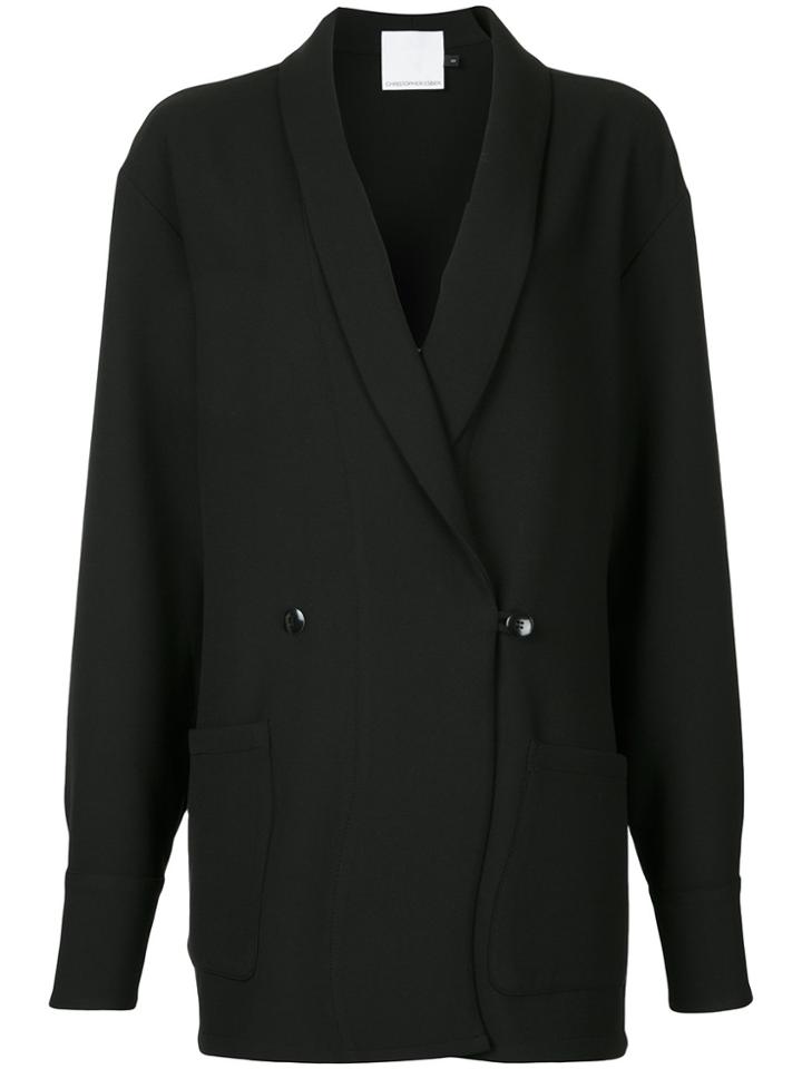 Christopher Esber Oversized Tuxedo Cuffed Jacket - Black
