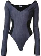 Alix V Neck Bodysuit, Women's, Size: Large, Black, Cotton/polyester/spandex/elastane/lyocell