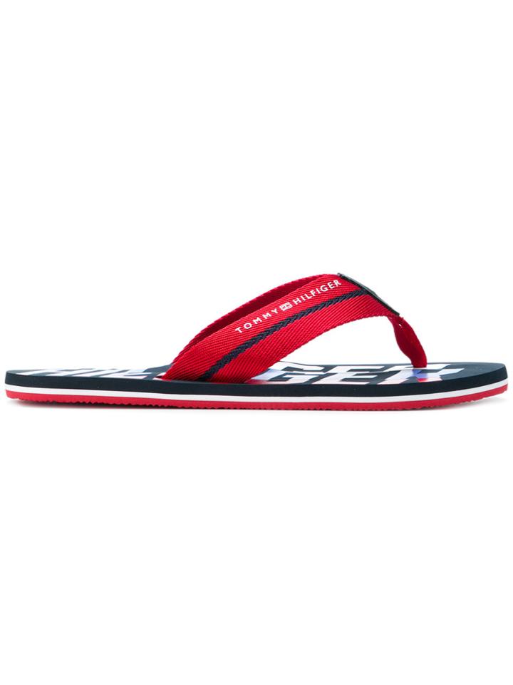 Tommy Hilfiger Webbing Flip Flop - Red