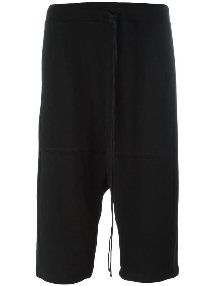 Lost & Found Rooms Drop-crotch Shorts, Men's, Size: Large, Black, Cotton/spandex/elastane/viscose