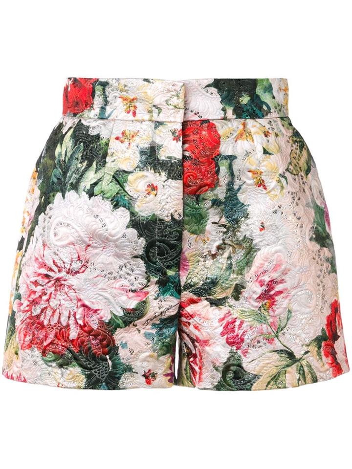 Dolce & Gabbana Floral Print Shorts - Green