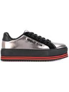 Versace Jeans Platform Lace Up Sneakers - Grey