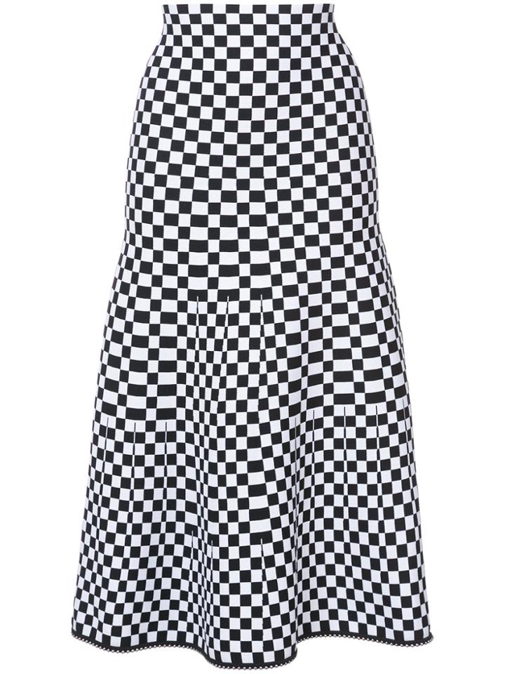Alexander Wang Checked A-line Skirt - Black