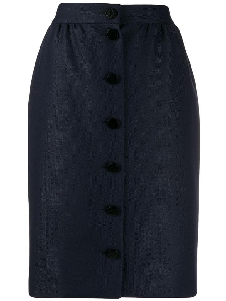 Paule Ka High-waist Button-up Skirt - Blue