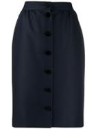 Paule Ka High-waist Button-up Skirt - Blue