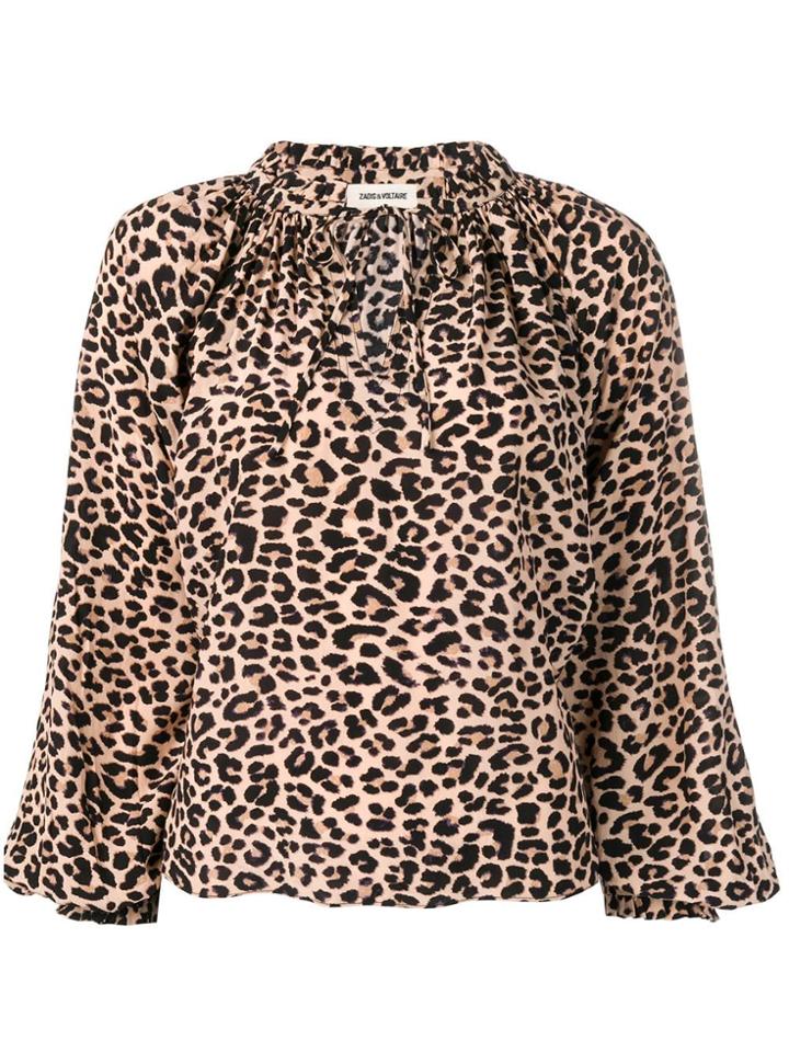 Zadig & Voltaire Leopard Print Blouse - Brown