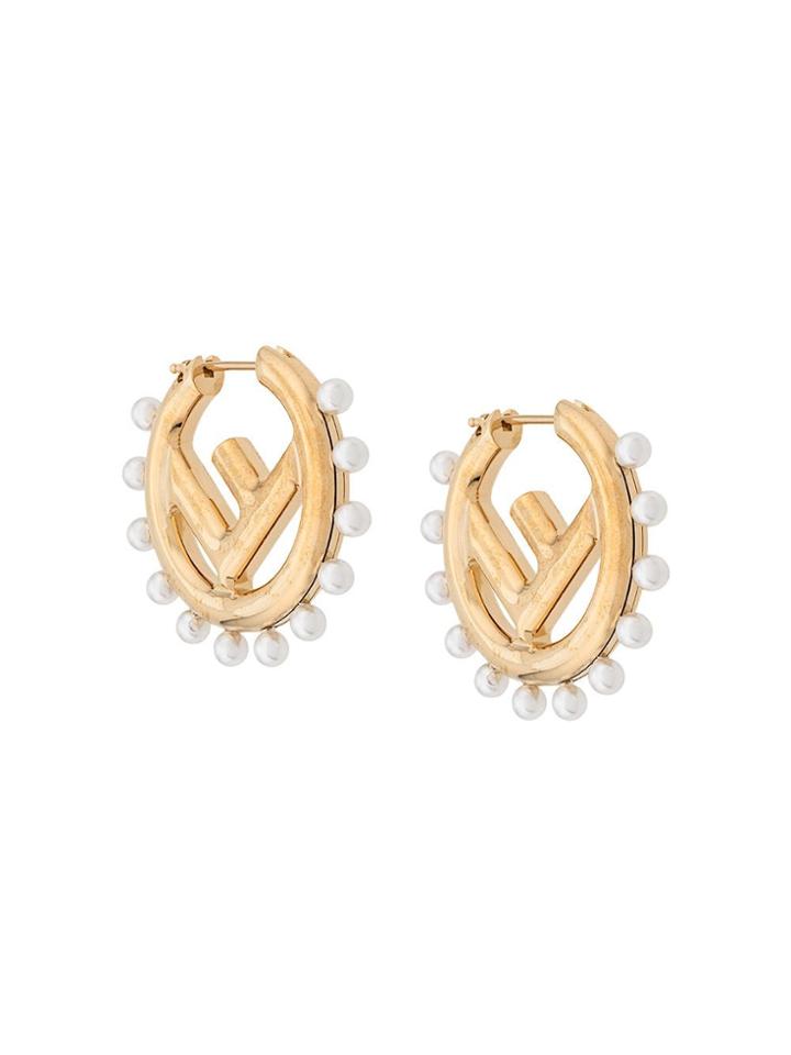 Fendi F Is Fendi Hoop Earring - Gold