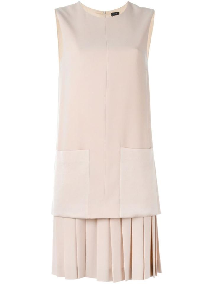 Joseph - Pleated Hem Shift Dress - Women - Polyester/spandex/elastane/acetate/cupro - 40, Pink/purple, Polyester/spandex/elastane/acetate/cupro