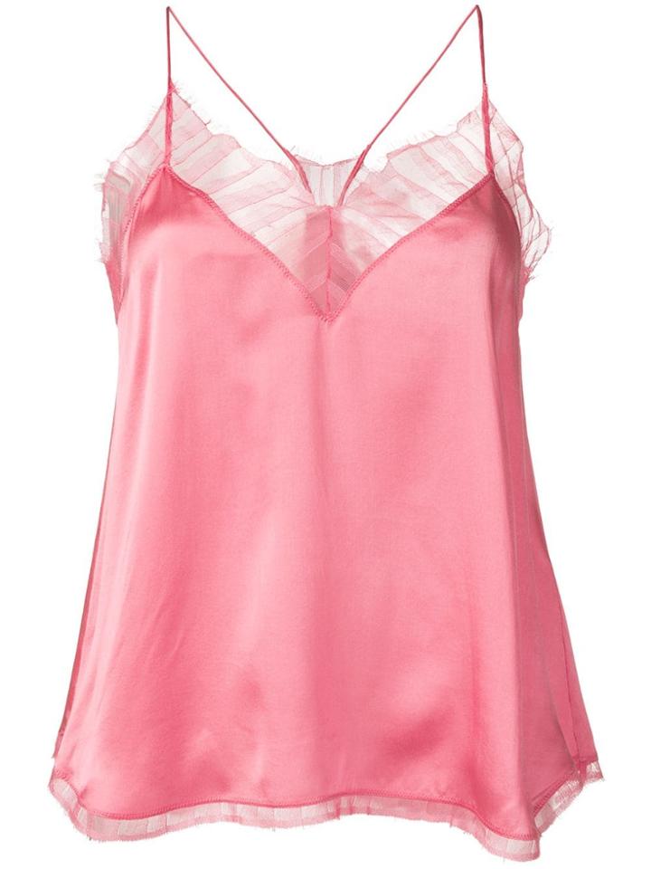 Iro Lace Trim Top - Pink