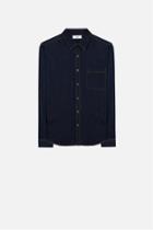 Ami Alexandre Mattiussi Denim Shirt, Men's, Size: Xl, Blue, Cotton