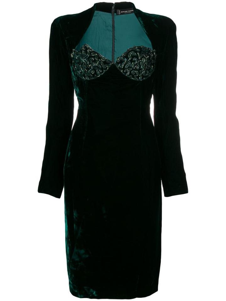 Jean Louis Scherrer Pre-owned Long-sleeve Fitted Dress - Green