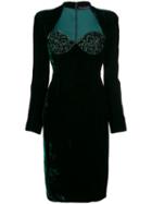 Jean Louis Scherrer Pre-owned Long-sleeve Fitted Dress - Green