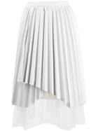 Ermanno Scervino Asymmetric Pleated Skirt - White