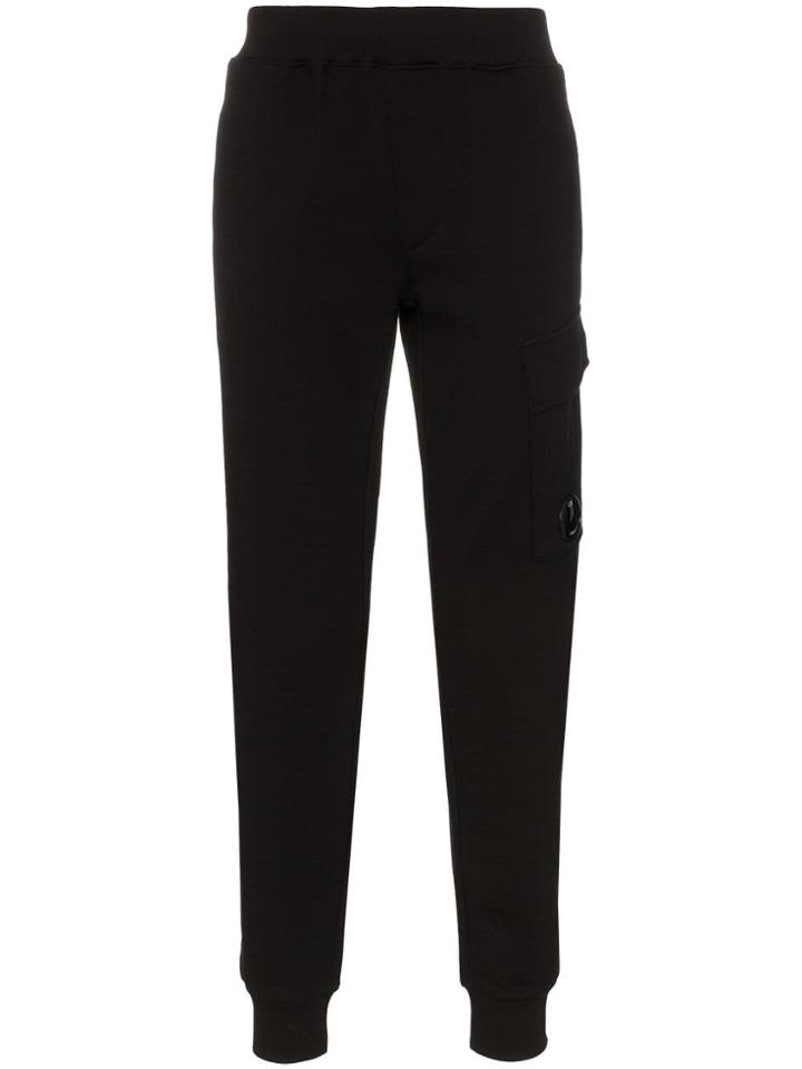 Cp Company Utility Pocket Cotton Track Pants - Black