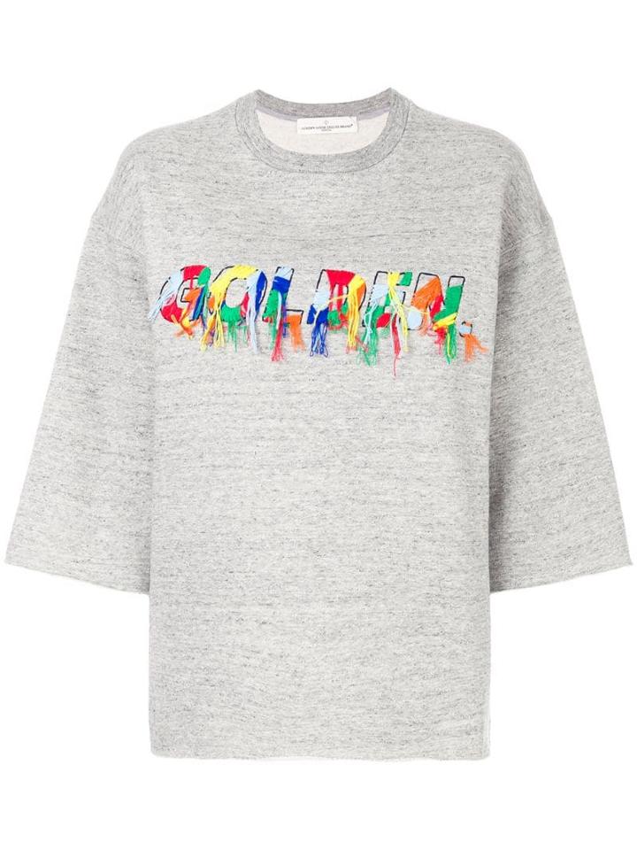 Golden Goose Thread Detail Knitted Top - Grey