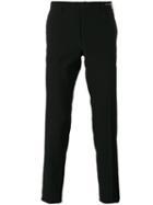 Pt01 Tonal Check Tapered Trousers, Men's, Size: 46, Black, Cotton/elastodiene/polyamide/wool