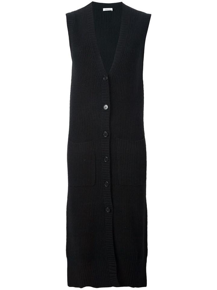 P.a.r.o.s.h. Sleeveless Cardigan, Women's, Black, Cashmere/wool