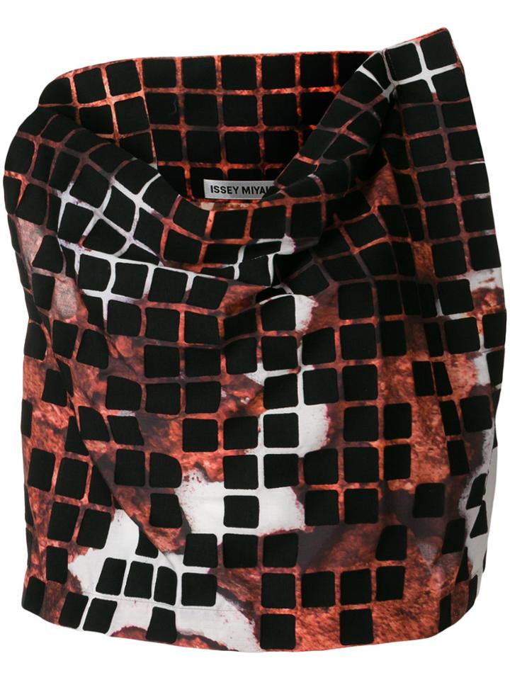 Issey Miyake Cropped Boxy T-shirt - Black