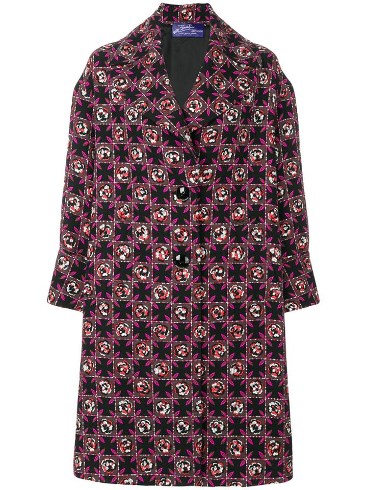 Emilio Pucci Printed Tailored Coat - Black