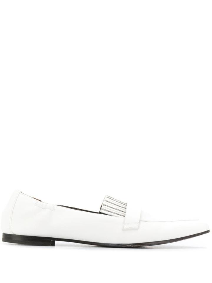 Brunello Cucinelli Fringed Moccasin Flats - White