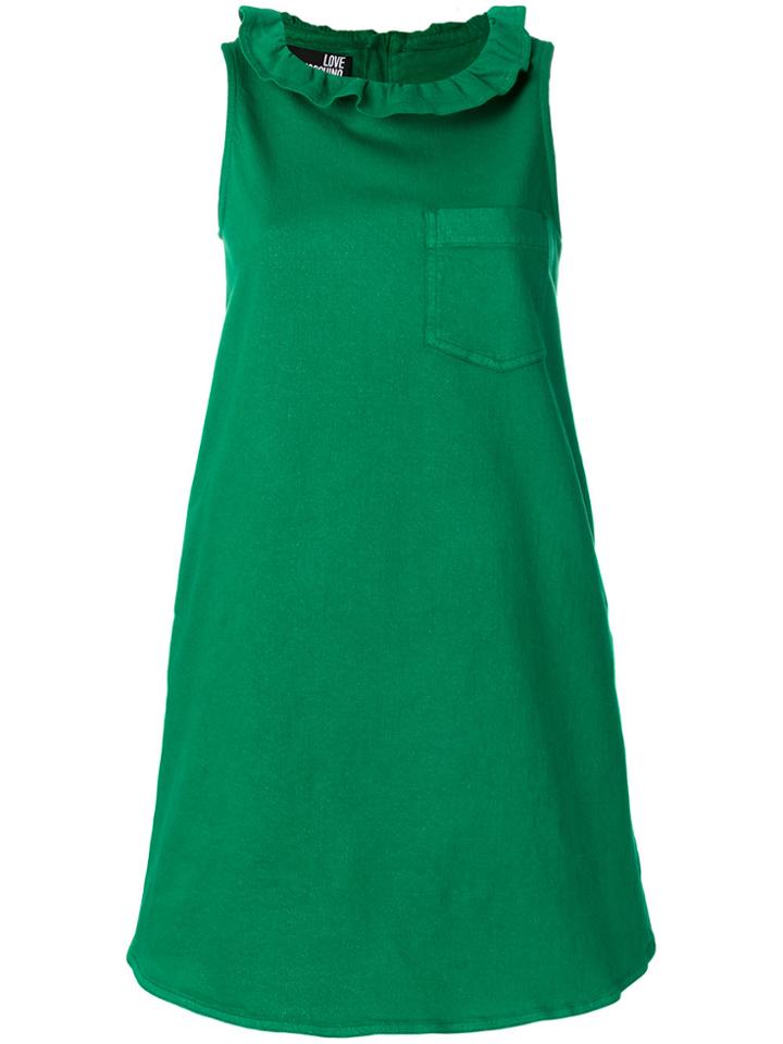 Love Moschino Frill Collar Shift Dress - Green