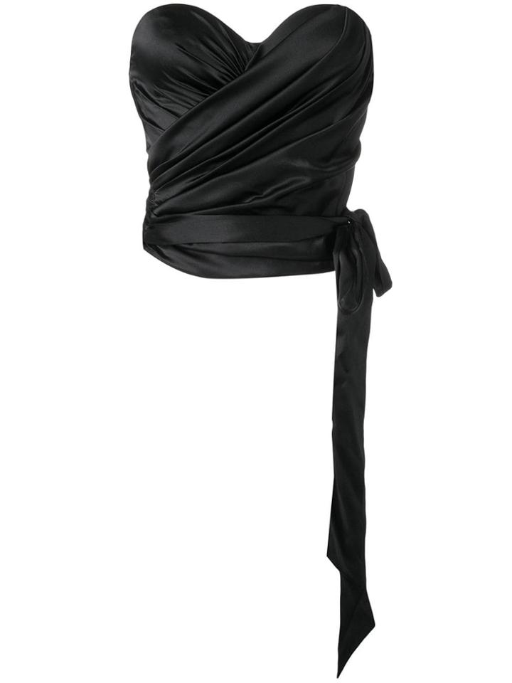 Alexandre Vauthier Draped Strapless Top - Black