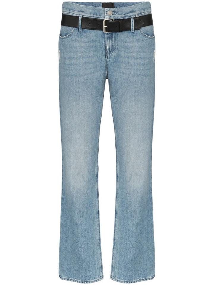 Rta Dexter Belted Straight Leg Jeans - Blue