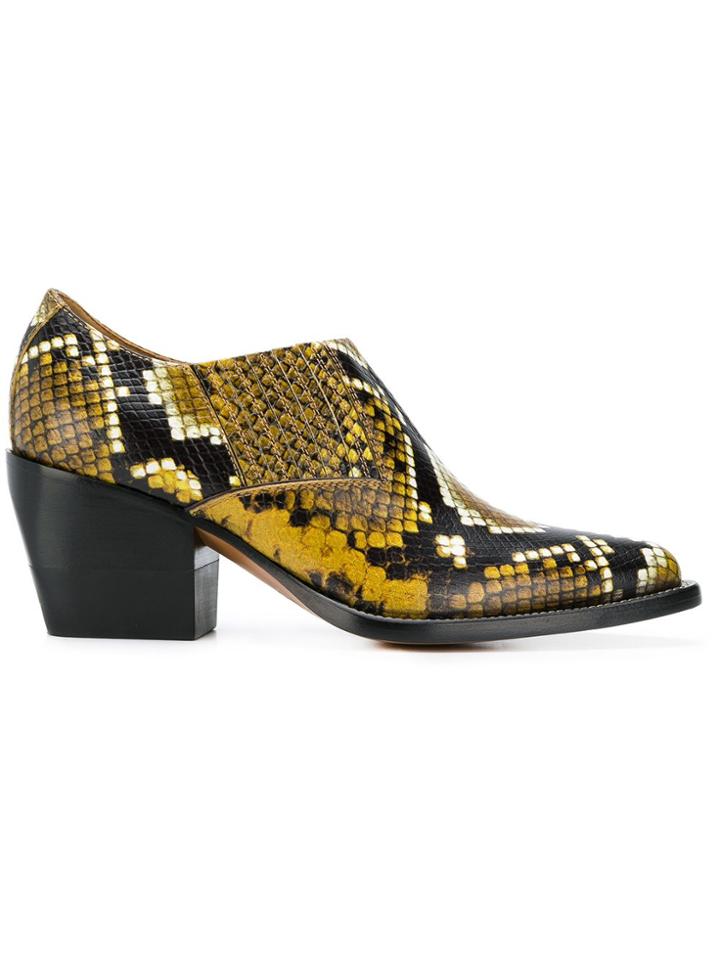 Chloé Rylee Python Low Boots - Black