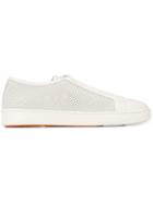 Santoni Perforated Detail Sneakers - White