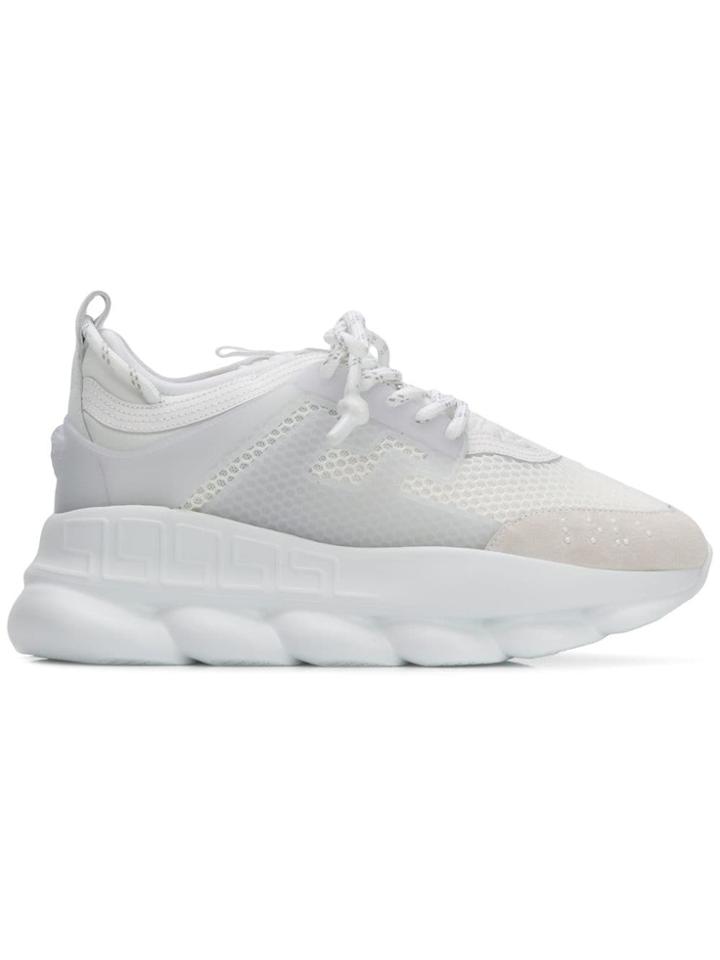 Versace Mesh Panel Sneakers - White