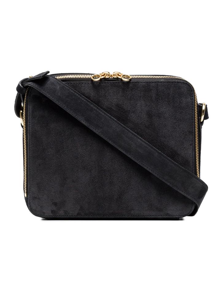 Tara Zadeh Black Parviz Suede Shoulder Bag - Grey