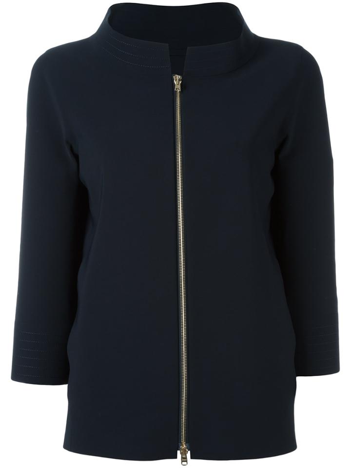 Herno Three-quarters Sleeve Zipped Jacket - Blue