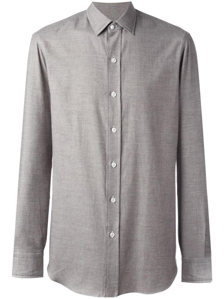Salvatore Piccolo Sport Shirt, Men's, Size: 39, Brown, Cotton