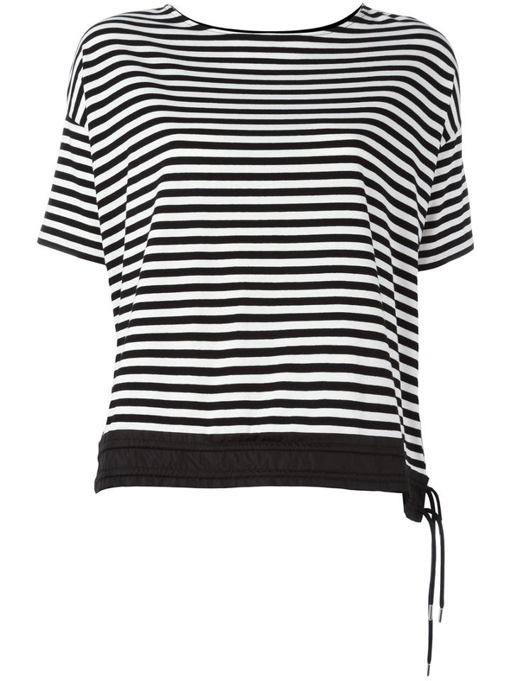 Moncler Contrast Hem T-shirt, Women's, Size: Xl, Black, Cotton/spandex/elastane/polyamide