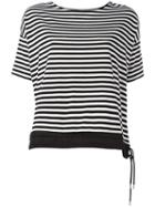 Moncler Contrast Hem T-shirt, Women's, Size: Xl, Black, Cotton/spandex/elastane/polyamide