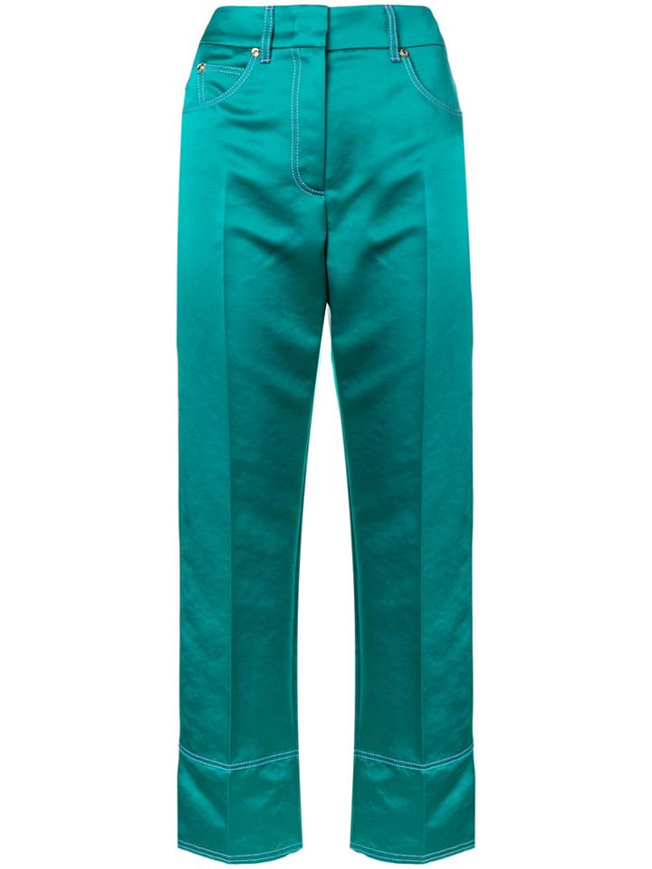 Emilio Pucci Cropped Tailored Trousers - Green