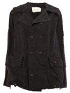 Greg Lauren Double Breasted Jacket, Women's, Size: 1, Black, Cotton