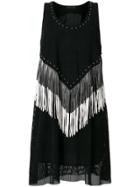 Drome Studded Fringe Dress - Black