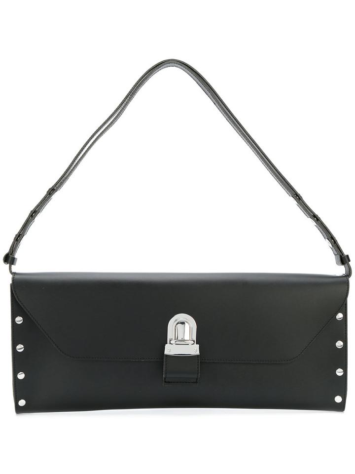Mm6 Maison Margiela - Studded Clutch - Women - Leather/metal (other) - One Size, Black, Leather/metal (other)