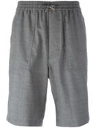 Ami Alexandre Mattiussi Elasticated Waist Bermuda Shorts, Men's, Size: 34, Grey, Wool